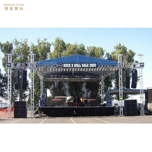 Silver outdoor activity truss with roof
