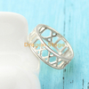 fashion hollow rings jewelry women custom stainless steel gold plated rome numeral ring