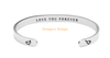 inspirational jewelry stainless steel silver custom mantra motivation bracelet cuff bangle