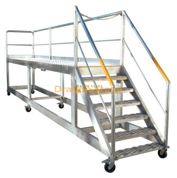Aluminum Mobile Multi- Functional Step Ladder with Working Platform