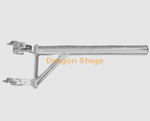 Aluminum Post To Hang Lights On Truss/ 50mm Diameter Long Pipe With Two Clamps