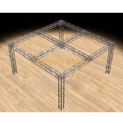 Global Truss 20'x20' Trade Show Booth / Exhibit System - Modular F34 Box Truss with Universal Junction Block Corners and Center Cross