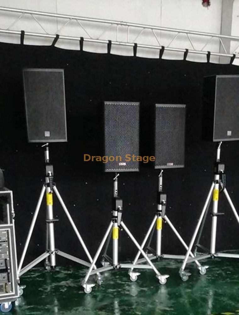 Aluminum Hand-operated Speaker Sound System Lifting Stand (1)