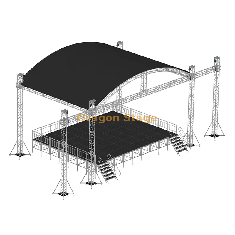13x9x7m Professional Aluminum Arc Roof Stage Truss System 13x9x7m Professional Aluminum Arc Roof Stage Truss System
