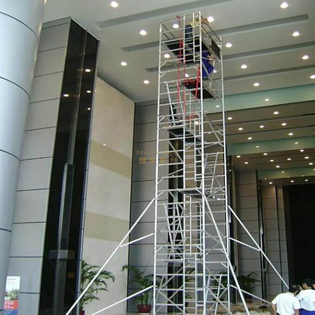 portable double scaffolding with climbing ladder