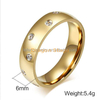 2 Gram Gold crystal wedding men\'s ring for men
