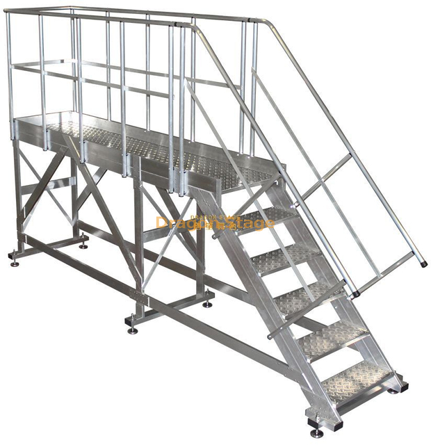 OEM Industrial Aluminum Profile Small Assembled Stepping Platform Ladders for Repairing