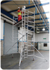 Aluminum Outdoor Mobile Double Wide Scaffolding with Climbing Ladder 3.83m