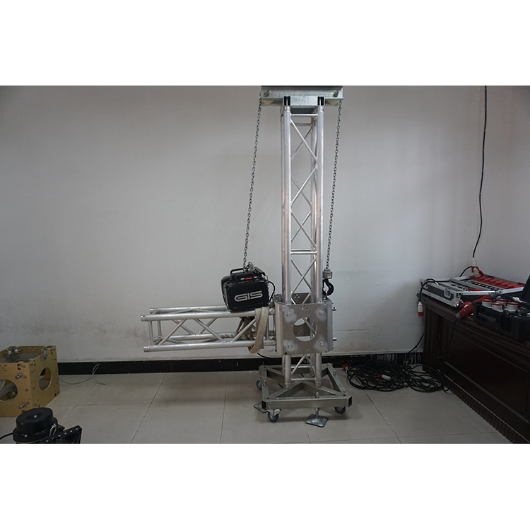truss tower lift system with motor