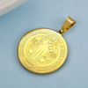 High Quality Trendy Stainless Steel Coin Pendant Chains Gold Necklaces For Women