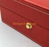Wine Red PU Leather Watch Box Luxury Watches Packaging Gift Box Design Your Own Watch Box With Metal Plate