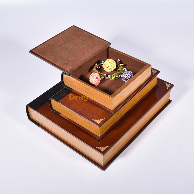 Event Wooden Fiber Book Box Gift Box Idea with Lids for Men Women 