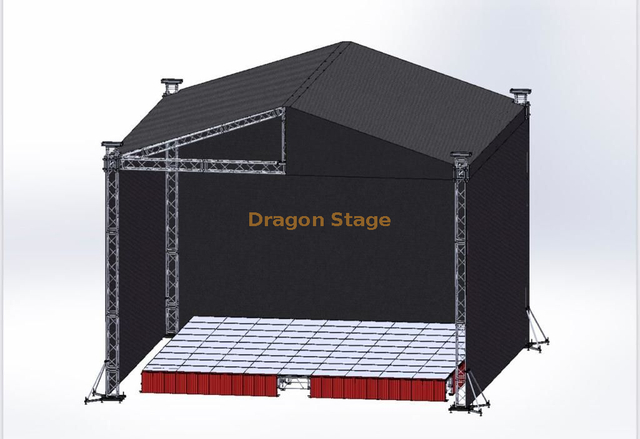 Custom Music System Concert Stage 40x40x26ft
