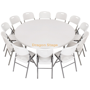 Round Banquet HDPE Plastic Folding Dining Table For Outdoor Events