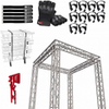 Global Truss SQ-10x10 Square Trade Show Booth with Accessories Package