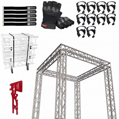 Global Truss SQ-10x10 Square Trade Show Booth with Accessories Package