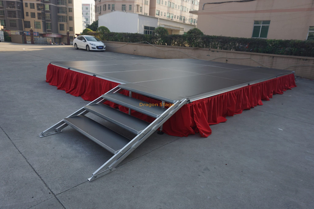  Portable Aluminum Stage Mobile Truss Stage Wooden Platform Stage for Event 12.2x10.98m
