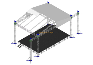 Truss & Stage Podium for Outdoor Events 10x5x8m