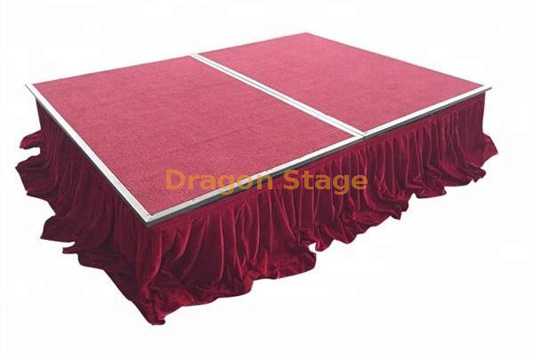 Aluminum Mobile Red Black Blue Grey Portable Stage Skirtings for Sale