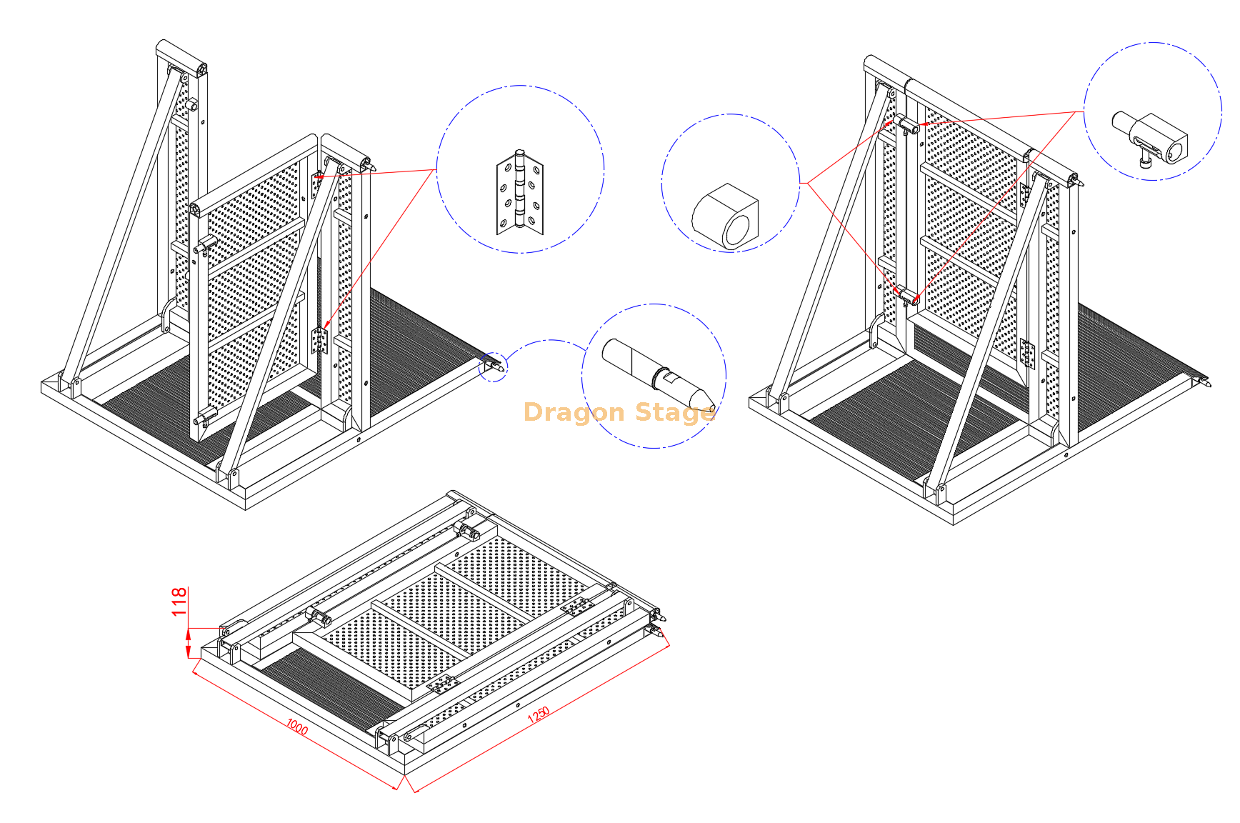 Concert Barricades with Cable Hole Concert Barricades with Cable Hole
