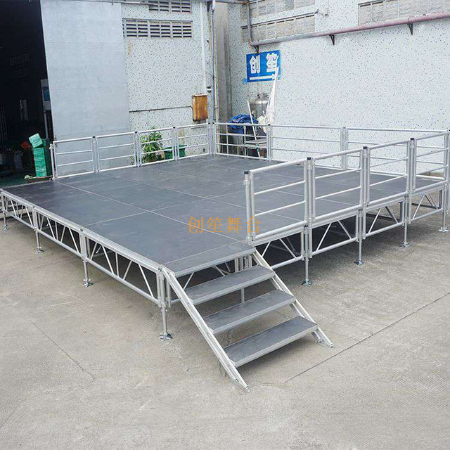 Aluminum Park Lightweight Square Stage for Event 7.32x4.88m Height 0.8-1.2m