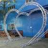 Heart cuved shaped truss for wedding stage decoration 6*10m