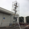 Portable bracket with climbing ladder