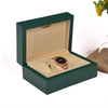 Personalized Leather Watch Box Leather Packaging Box For Watch With Pillow Inside