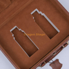 Luxury Custom Brown Leather Large Perfume Vip Leather Boxes For Gift