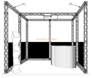 Silver Aluminum Truss Trade Show Exhibition Booth 3x3x2.5m