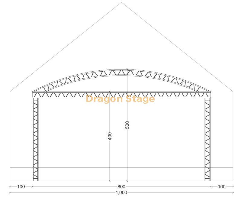 Aluminum Curved Roof Stage Trusses (1)