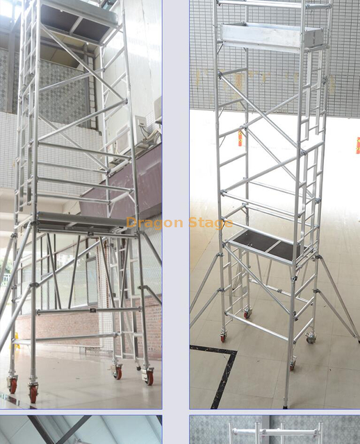 Safe CE SGS Approved Aluminum single Scaffolding Supply for Decoration