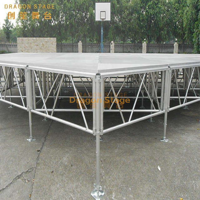 4x8ft Removable Modular Wooden Platform Stage Portable Mobile Aluminum Stage 80x60ft Height 4-6ft