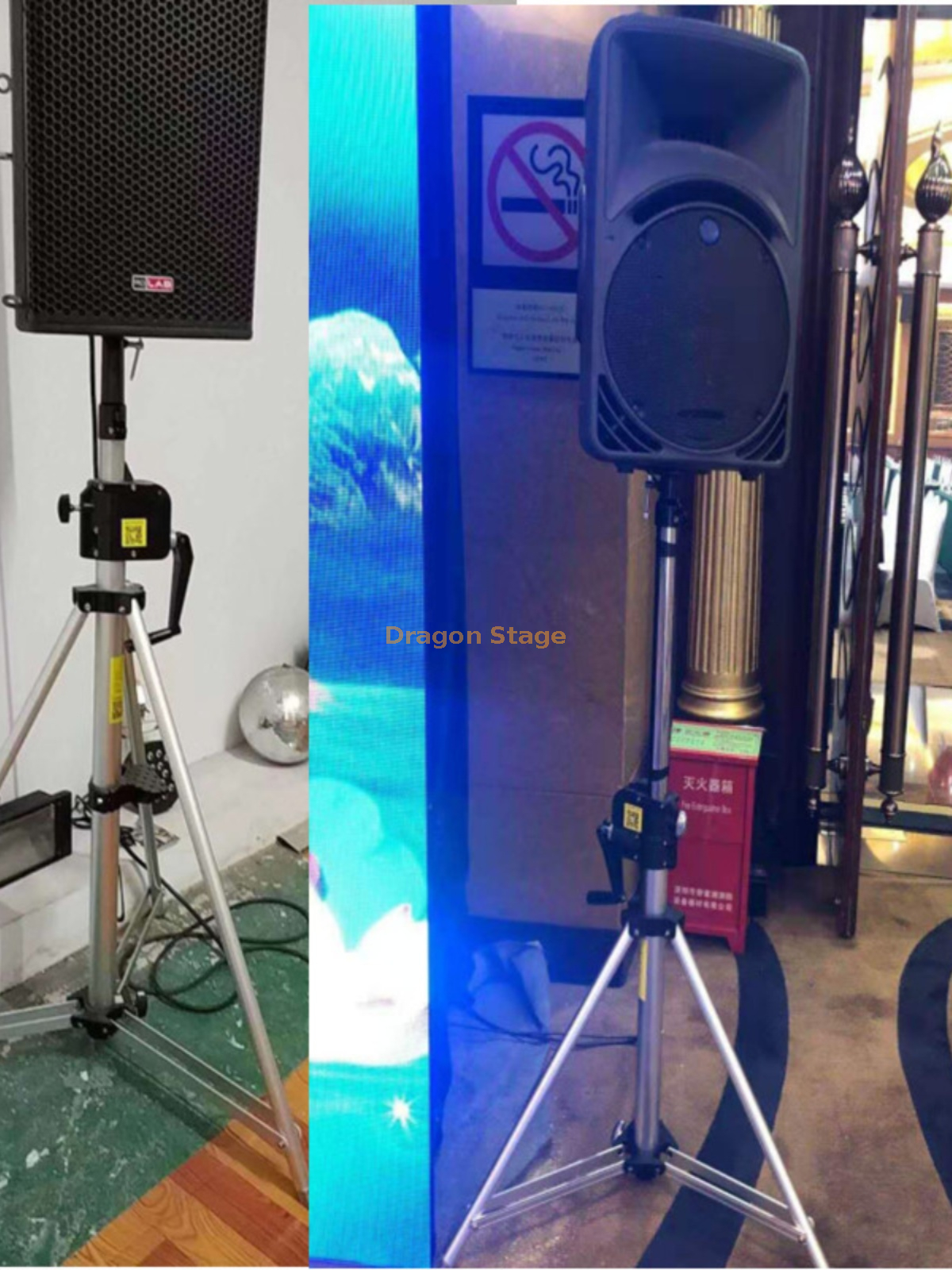 Aluminum Hand-operated Speaker Sound System Lifting Stand (3)