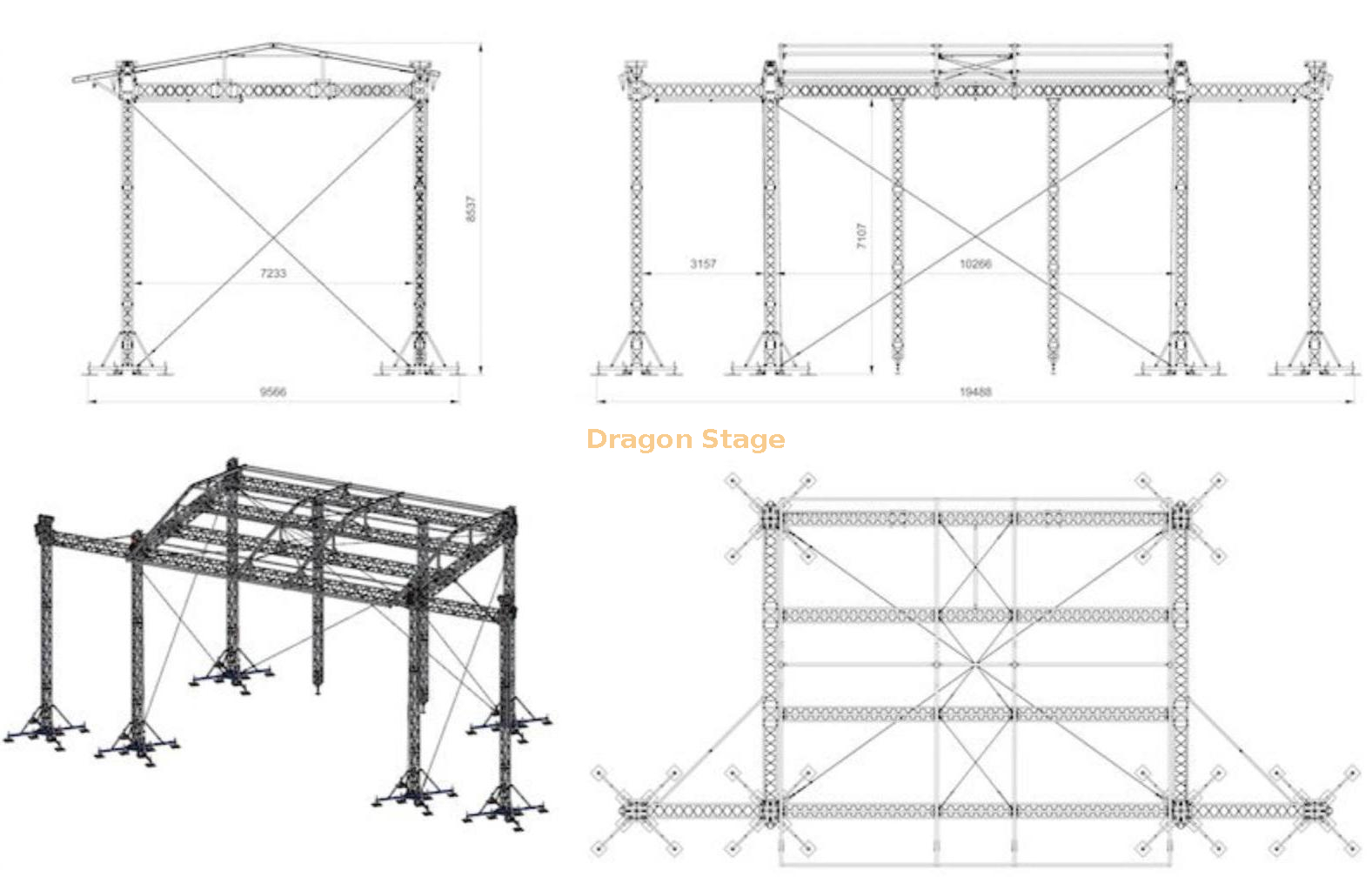 Aluminum Roofing Stages Truss