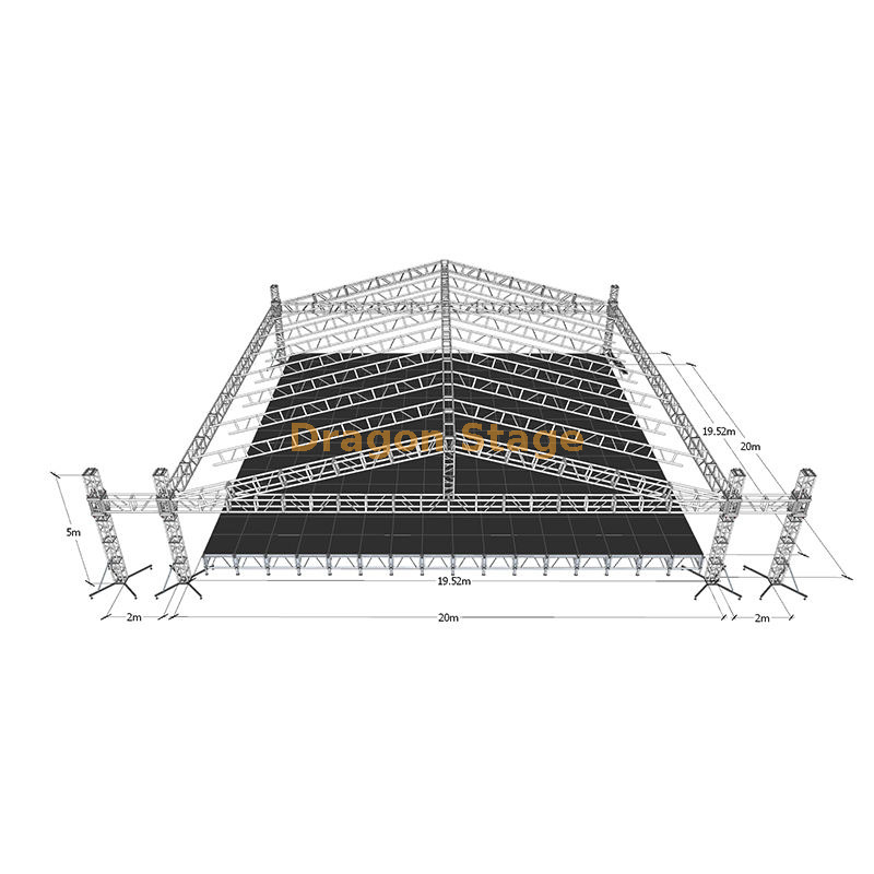 Aluminum Concert Stage Truss 20x20x5m (2) Aluminum Concert Stage Truss 20x20x5m (2)