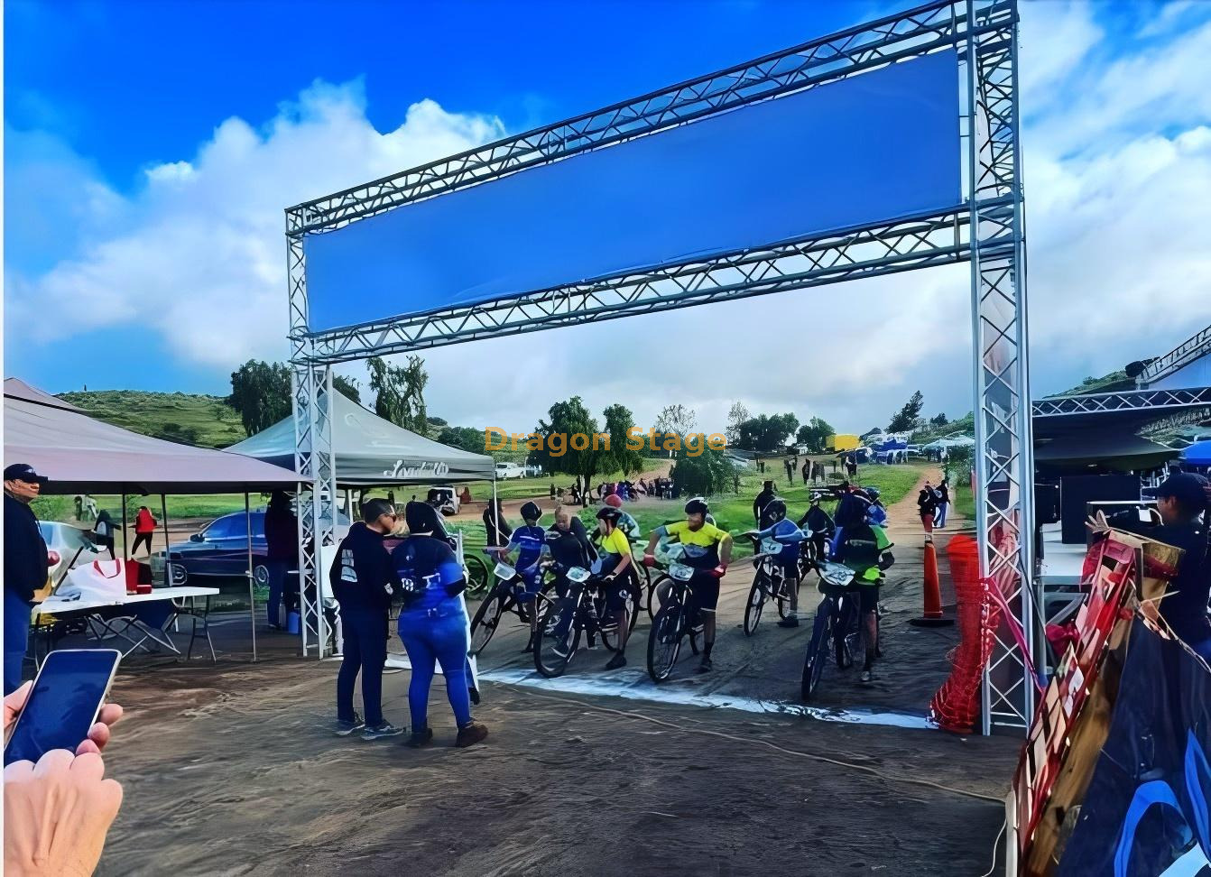 Sports Event Goal Post Aluminum Finish Line Truss for Hanging Banner Sports Event Goal Post Aluminum Finish Line Truss for Hanging Banner