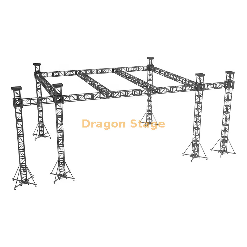 10x8x6m Professional Stage Roof with Dual Lighting Beams & PA Wings 10x8x6m Professional Stage Roof with Dual Lighting Beams & PA Wings