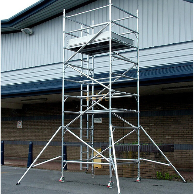 ladder portable double scaffolding with climbing ladder