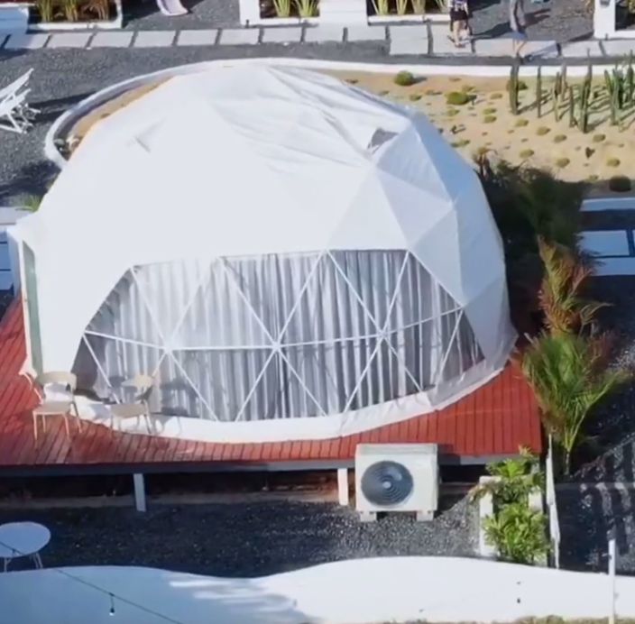 Outdoor customized size luxury dome hotel 6m geodesic dome tent domos