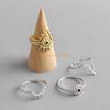 Wholesale Accessories Women Jewelry Open 3 Set Shape Finger Gold Plated Custom Turkish Evil Eye 925 Sterling Silver wedding ring