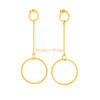 3d Fashion Jewelry Huggie Star Unique Stainless Steel Heart Hoop Drop Plated Gold Simple Geometric Earring For Women