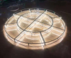Clear Glass Round Stage for Wedding And Fashion Show 1.2m 1.8m 2.4m diameters