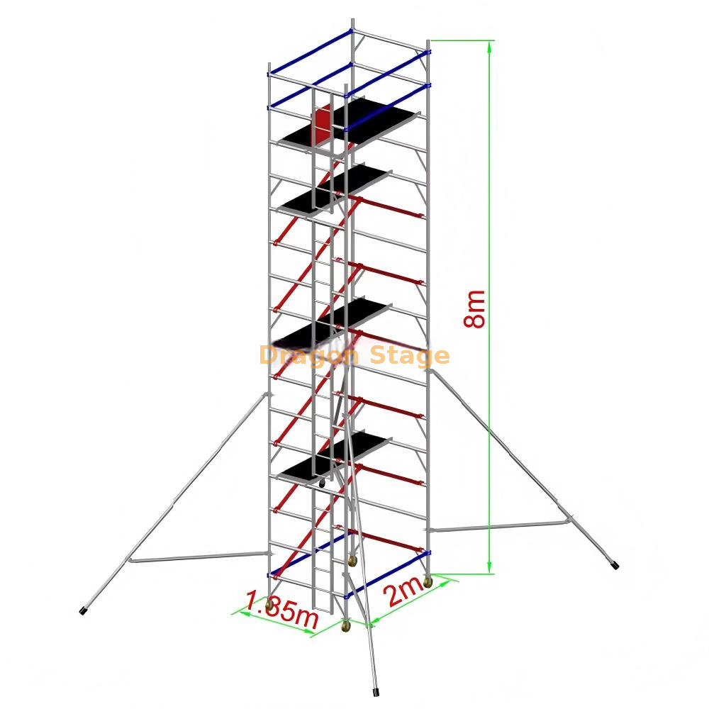 Aluminum Scaffolding Tower Double Row Aluminum Scaffolding Tower Double Row