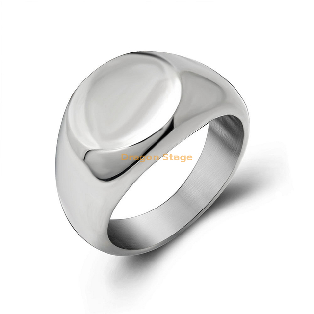 Wholesale Cheap Men Design Your Own Steel Blank Ring Custom Made Base Stainless Steel Blank Men Signet Ring