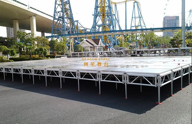Outdoor Custom Adjustable cheap portable stage 12x7m height 1.2-2m