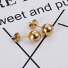 Woman Gypsy Young Girl Simple Design Rolled Solid Stud Small Gold Earring