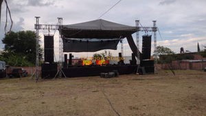 Custom Outdoor Booth Event Truss with Roof 8x6x6m with Speaker Wing Truss 3m
