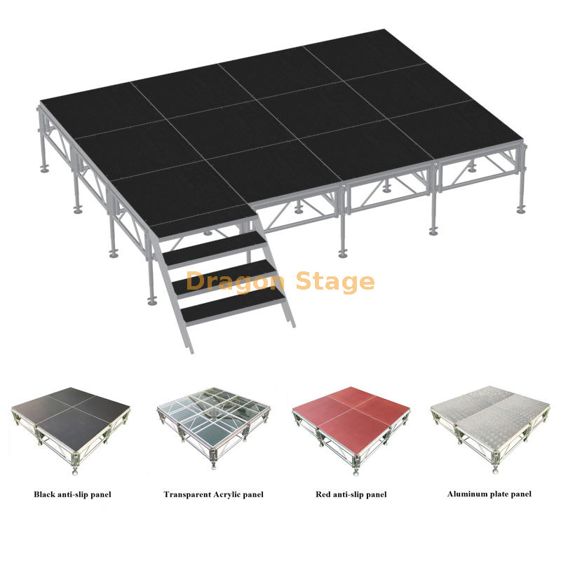 Aluminum Outdoor Stage Podium with 2 Stairs 4.88x3.66m Aluminum Outdoor Stage Podium with 2 Stairs 4.88x3.66m
