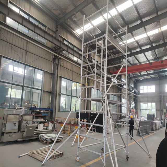 portable double scaffolding with climbing ladder